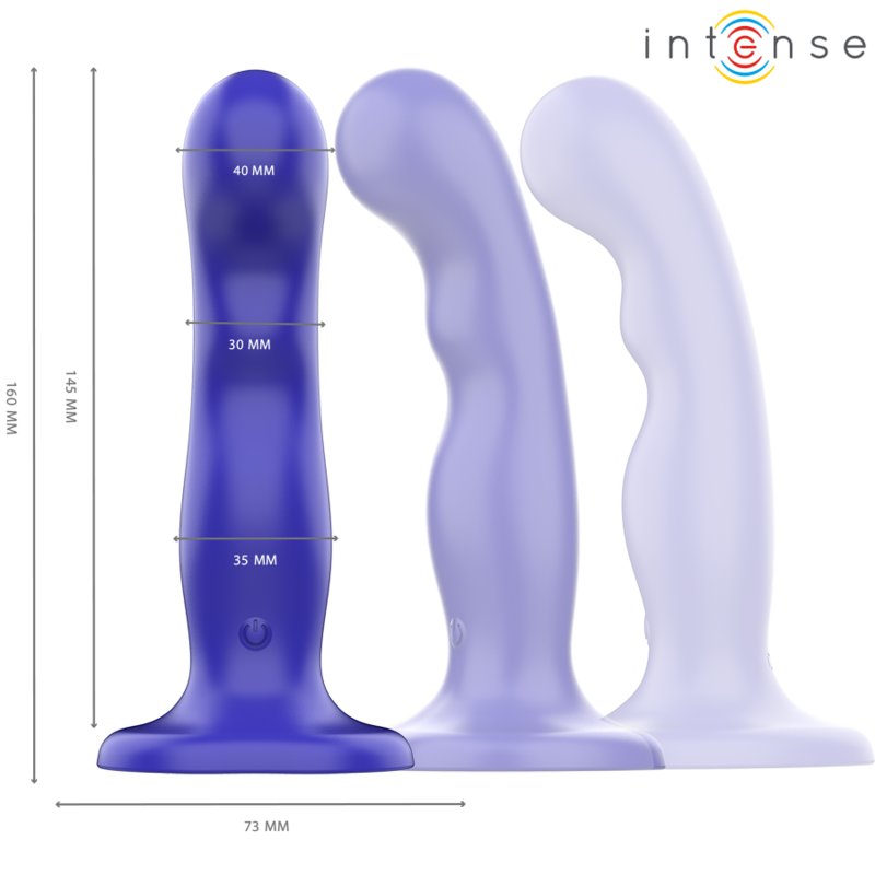 INTENSE - SHORTY VIBRATOR MIT SAUGNÄPFEN BLAU FERNBEDIENUNG – Bild 3