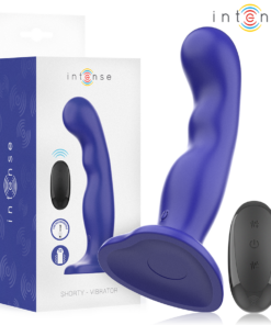 INTENSE - SHORTY VIBRATOR MIT SAUGNÄPFEN BLAU FERNBEDIENUNG