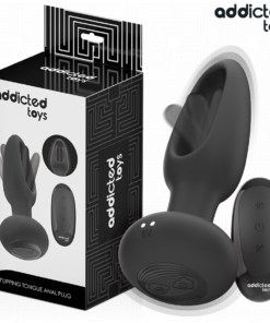 ADDICTED TOYS - ANALPLUG MIT VIBRIERENDER ZUNGE UND FERNBEDIENUNG