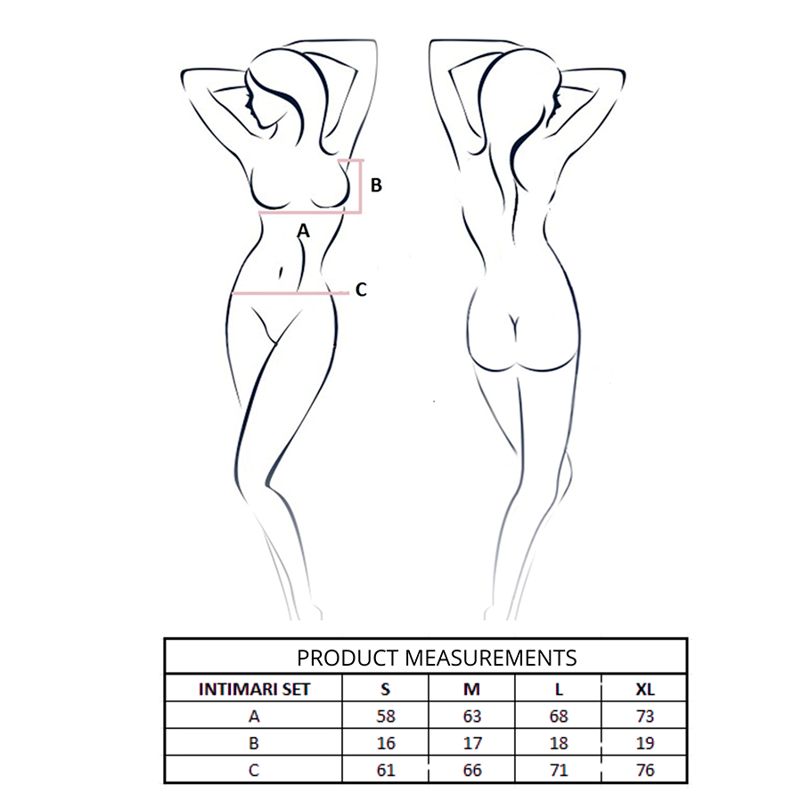 PASSION - INTIMARI BH + HÖSCHEN SET SCHWARZ S/M – Bild 4