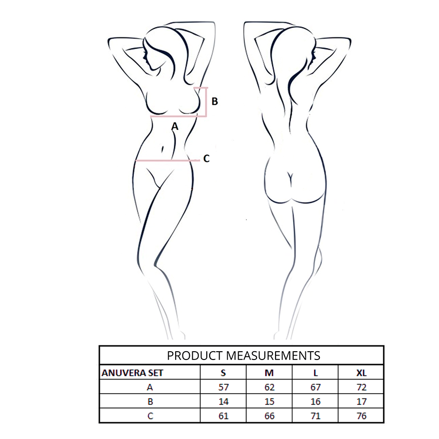 PASSION - ANUVERA BH + STRING SET SCHWARZ L/XL – Bild 4