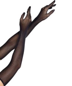 LEG AVENUE - OPERA LANGE NETZHANDSCHUHE SCHWARZ