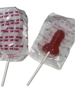DIABLO GOLOSO  1 PENIS-LOLLIPOP GIN TONIC ERDBEERGESCHMACK 10 % ALKOHOL