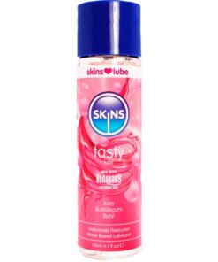SKINS  LECKERES, WASSERBASIERTES GLEITMITTEL MIT BUBBLEGUM-FARBE 130 ML