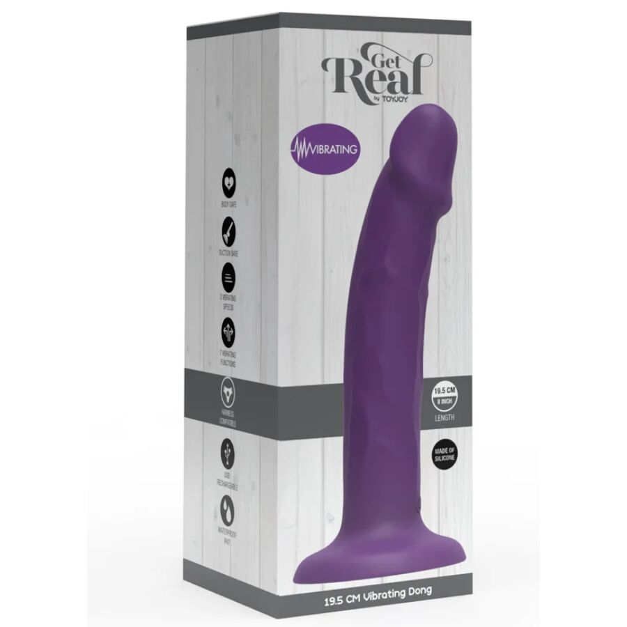 GET REAL - REALISTIC SILICONE VIBRATING DILDO PURPLE 19.5 CM – Bild 4