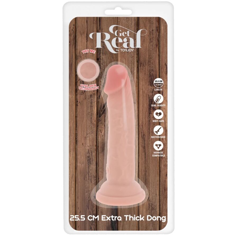 GET REAL - DELUXE THICK DOUBLE-DENSITY TPE DONG 25.5 CM – Bild 5