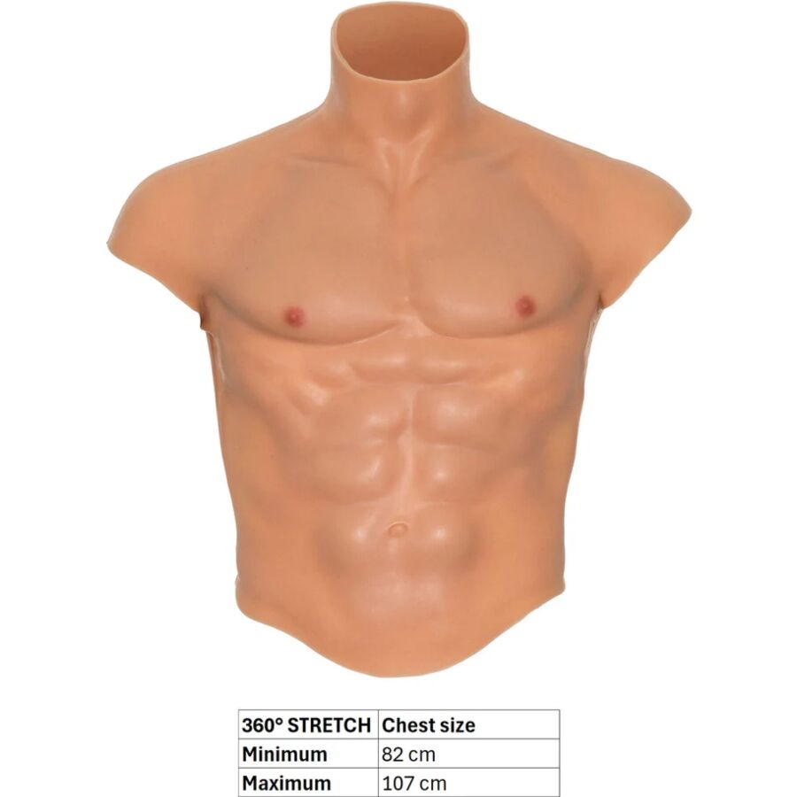 VERBORGENE BEDÜRFNIS - ALTER EGO SILIKON-MÄNNERTORSO-SHIRT MIT ABS-FLEISCH – Bild 5