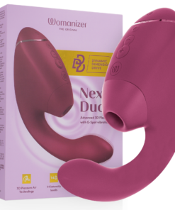 WOMANIZER - DUO NEXT DOPPELTER KLITORIS-  G-PUNKT-STIMULATOR, DUNKLES ROSA