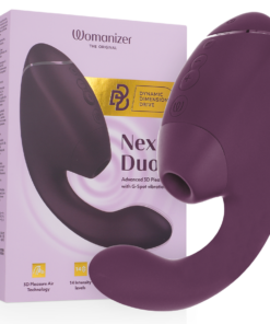 WOMANIZER - DUO NEXT DOPPELTER KLITORIS-  G-PUNKT-STIMULATOR DUNKELLILA