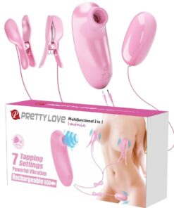 PRETTY LOVE - IMONIE 3-IN-1 MULTIFUNKTIONALES SET MIT SAUGNAPF, BRUSTWARZEN UND KLITORIS