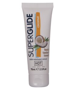 HOT - SUPERGLIDE ESSBARES GLEITMITTEL AUF WASSERBASIS, KOKOSNUSS, 75 ML