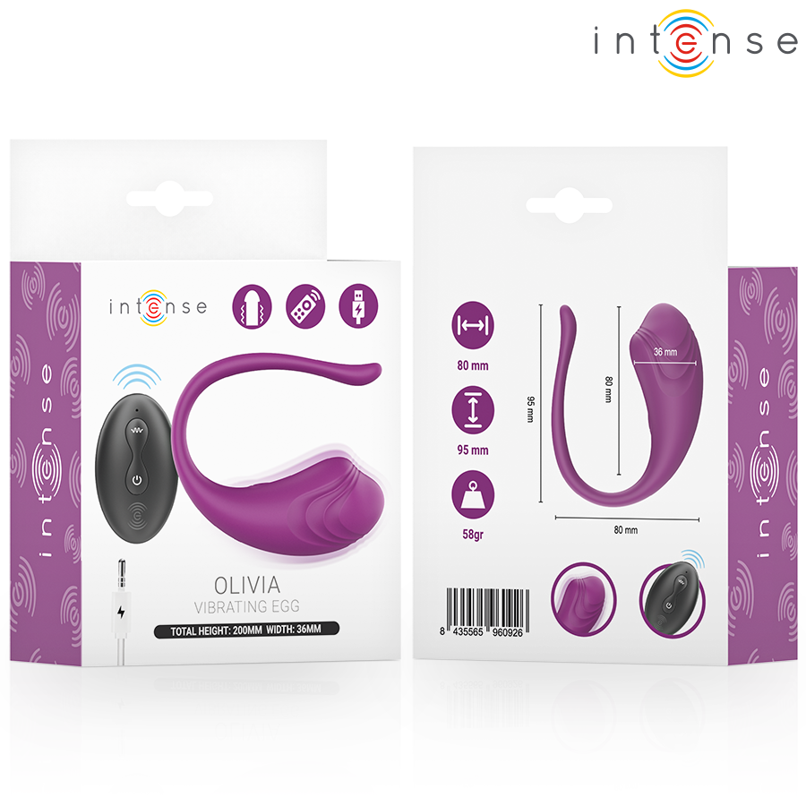 INTENSE - OLIVIA PURPLE VIBRATIONS-EI MIT FERNBEDIENUNG – Bild 3