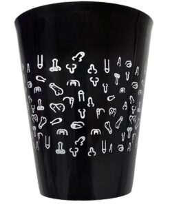 DIABLO PICANTE - SCHWARZE TASSE 500 ML MIT WEISSEN PENISSEN