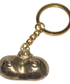 DIABLO PICANTE - GOLDENER METALL-SCHLÜSSELANHÄNGER MIT BRÜSTEN
