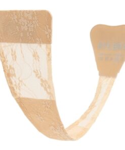 BYE-BRA - TANGA ADHESIVO ENCAJE BEIGE TALLA ÚNICA