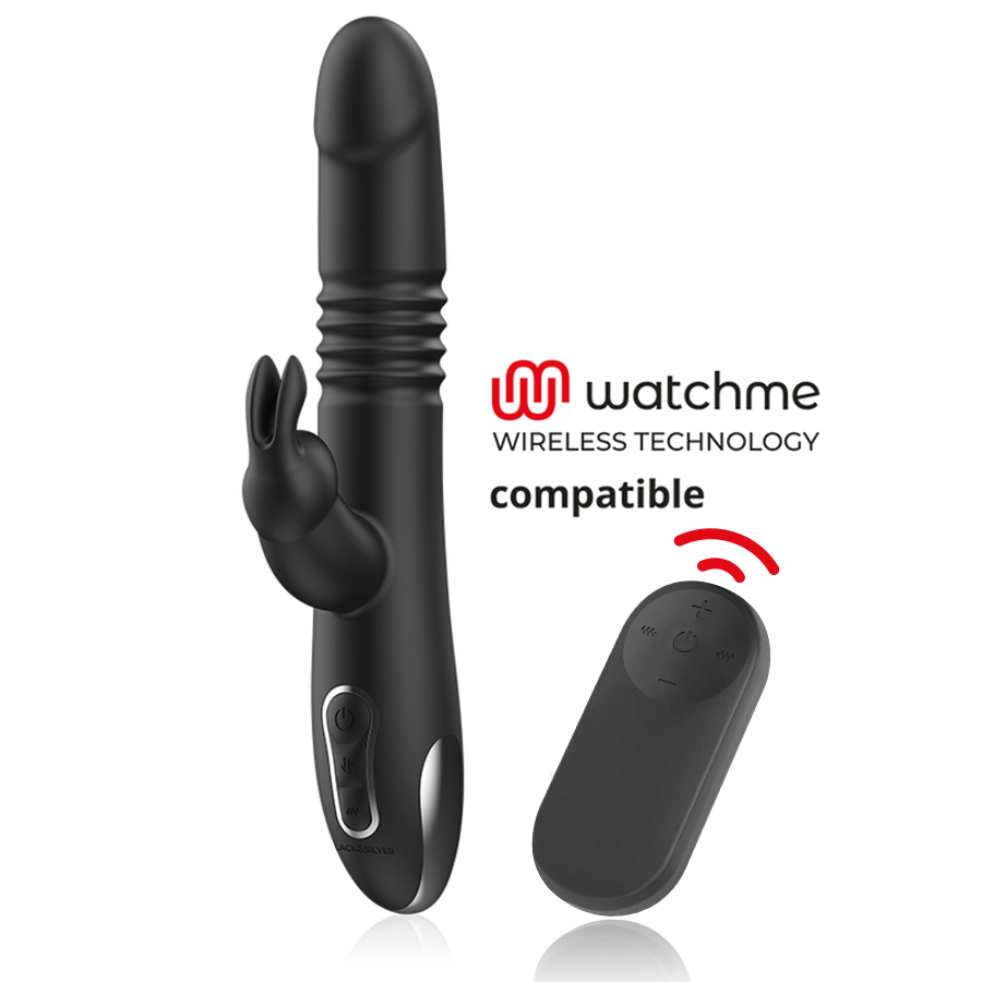 BLACKSILVER - KENJI RABBIT-VIBRATOR UP  DOWN + WATCHME-FERNBEDIENUNG
