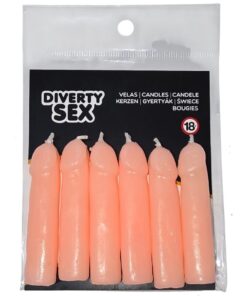 DIABLO PICANTE  6 KERZEN IN FLEISCHPENISFORM