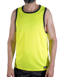 MACHO - CMV001 CAMISETA GYM AMARILLA S/M