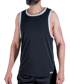 MACHO - CMV004 CAMISETA GYM NEGRA S/M