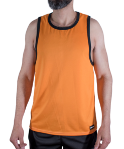 MACHO - CMV005 CAMISETA GYM NARANJA S/M