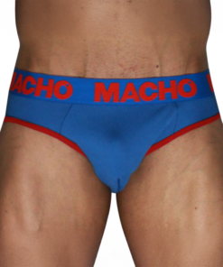Alternative view of MACHO - MCH005 SLIP CLÁSICO AZULÓN + ROJO S