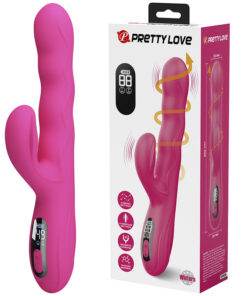PRETTY LOVE - WINTERS MULTIFUNKTIONS-HASENVIBRATOR MIT LED-ANZEIGE, PINK