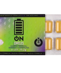 Alternative view of WUG ON  Funktionelles Kaugummi mit Koffein und Guarana, Minze-Vanille-Geschmack, Blisterpackung mit 8 Stück