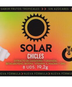 WUG SOLAR  Funktionelles Vitamin- und Zink-Kaugummi mit tropischem Fruchtgeschmack, 8 Stück pro Blisterpackung