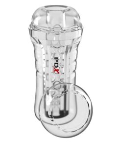 PDX ELITE VIEWTUBE PLUS TRANSPARENTER STROKER MIT DURCHSICHT UND EZ-GRIP, 21 CM