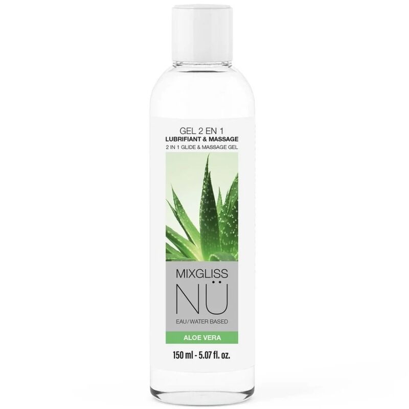 MIXGLISS  2-IN-1-GLEIT- UND MASSAGEGEL AUF WASSERBASIS, NURU ALOE VERA, 150 ML