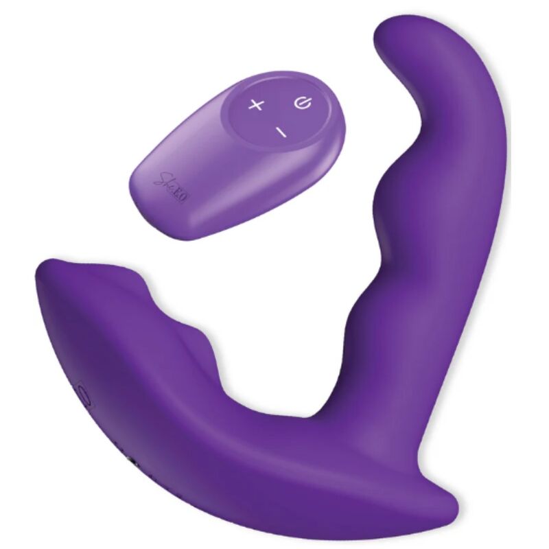 SHE.E.O  ROTIERENDER, VIBRIERENDER ANALSTIMULATOR MIT FERNBEDIENUNG  LILA