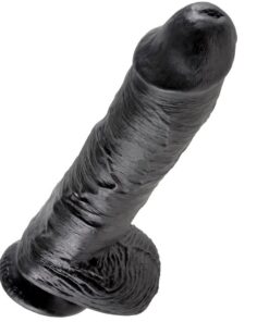 Alternative view of KING COCK - DILDO SCHWARZ MIT EIER 25.4 CM