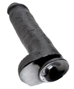 Alternative view of KING COCK - DILDO SCHWARZ MIT EIER 28 CM
