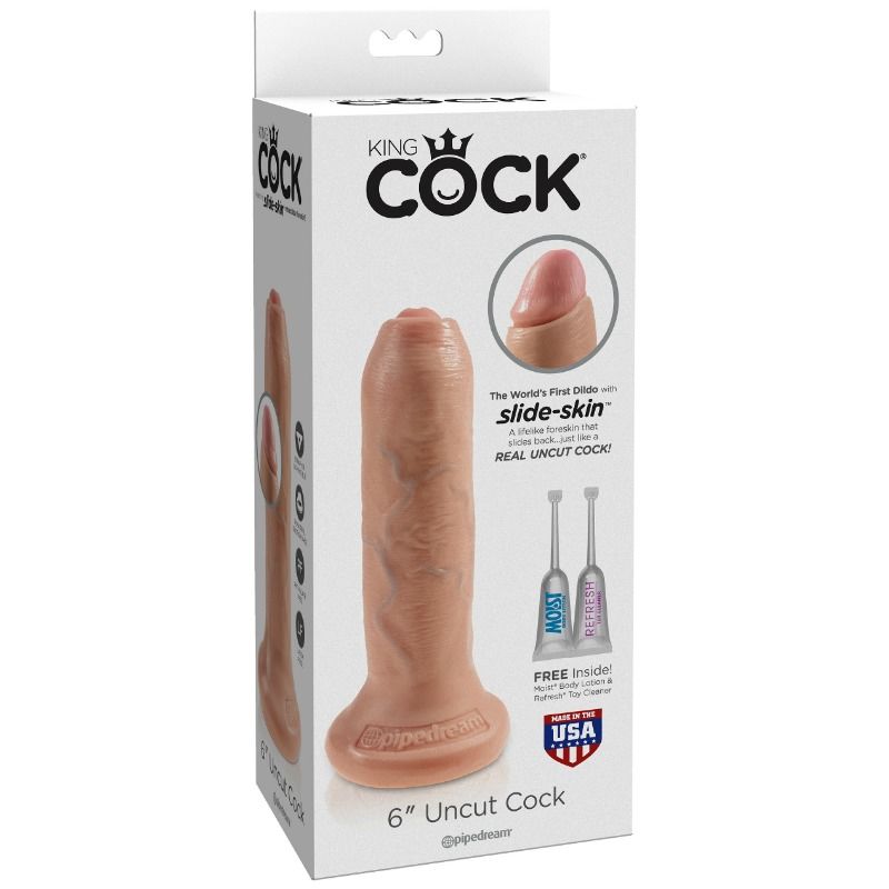 KING COCK - REALISTISCHER DILDO UNGESCHNITTENES FLEISCH 15 CM – Bild 3