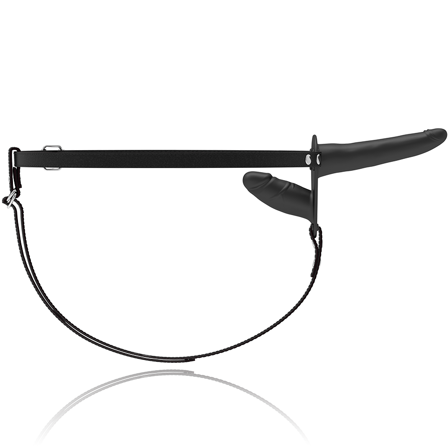 FETISH SUBMISSIVE HARNESS - DOPPELTE PENETRATION SCHWARZER VIBRATOR – Bild 4