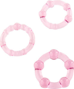 SEVEN CREATIONS - SET AUS DREI ROSA PENISRINGEN