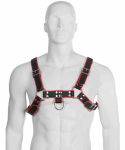 LEATHER BODY - KETTENHARNESS III SCHWARZ/ROT