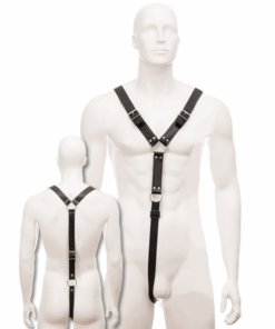 LEATHER BODY - HARNESS HERREN SCHWARZ
