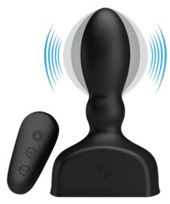 MR PLAY - SCHWARZER AUFBLASBARER ANALSTECKER MIT FERNBEDIENUNG
