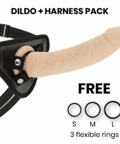 DELTA CLUB - TOYS HARNESS + DONG FLESH SILIKON 23 CM -O- 4.5 CM